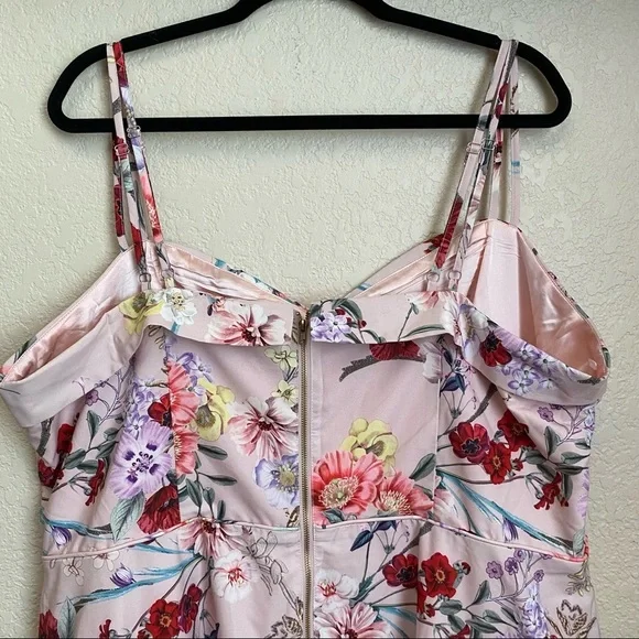 City Chic Blush Floral Daytime Diva Dress size 20 - Picture 9 of 12